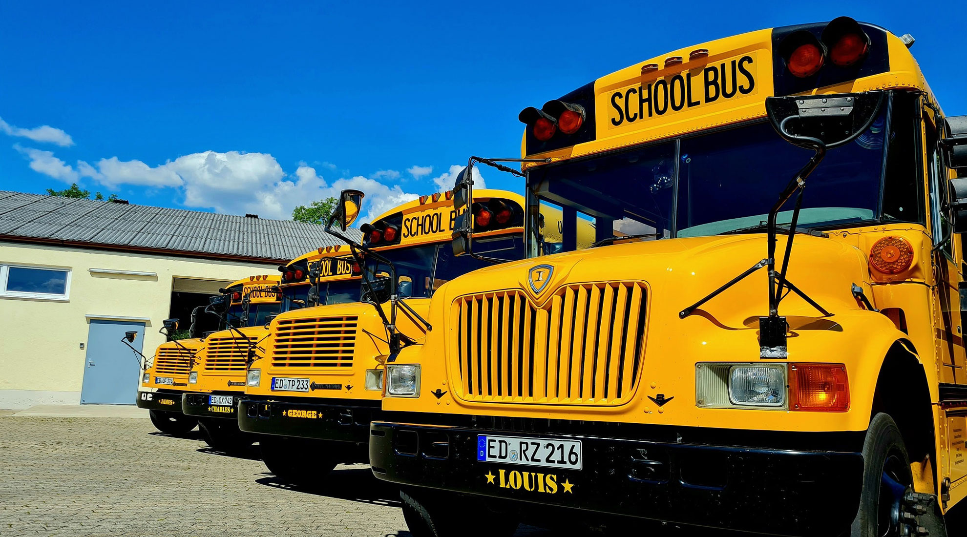 US-Schulbus in München / US school bus in Munich